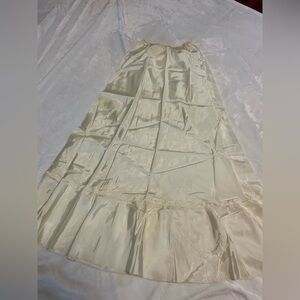 Vintage 50s 60s American Maid silky Cream Satin Skirt